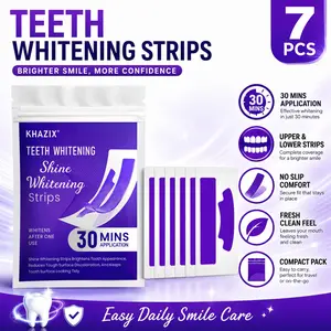 KHAZIX Teeth Whitening Strips 7 PCS, Easy to Use Smile Care Strips for Brighter-Looking Smile, Comfortable Fit Oral Care Strips for At-Home Daily Use