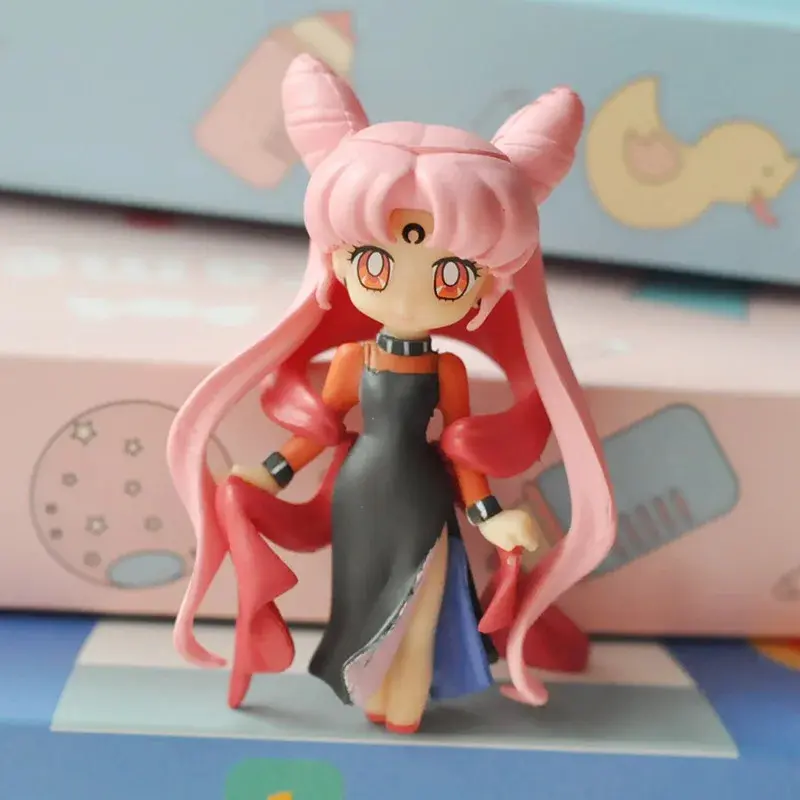 6cm Cartoon cute girl Sailor Moon Anime Figure PVC Action Model Kawaii Doll Desktop Ornaments