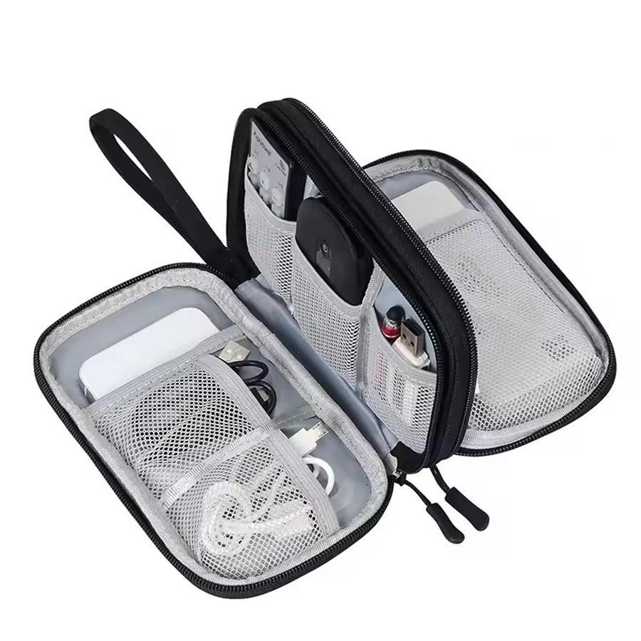 Multi-layer Digital Accessory Storage Bag, 1 Count Travel Wallet, Creative Waterproof Document Case Organizer, Travel Accessories Document Bag, Compression Packing Cubes, Travel Organization Pouch