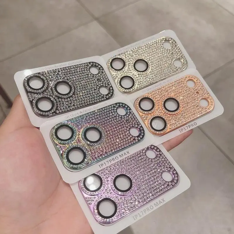 Luxury Handmade Rhinestone Sticker Camera Lens Protector for iPhone 17 Pro Max, iPhone 17 Pro Rear Camera Film, Phone Accessories, Screen Protector Compatible with Ziai