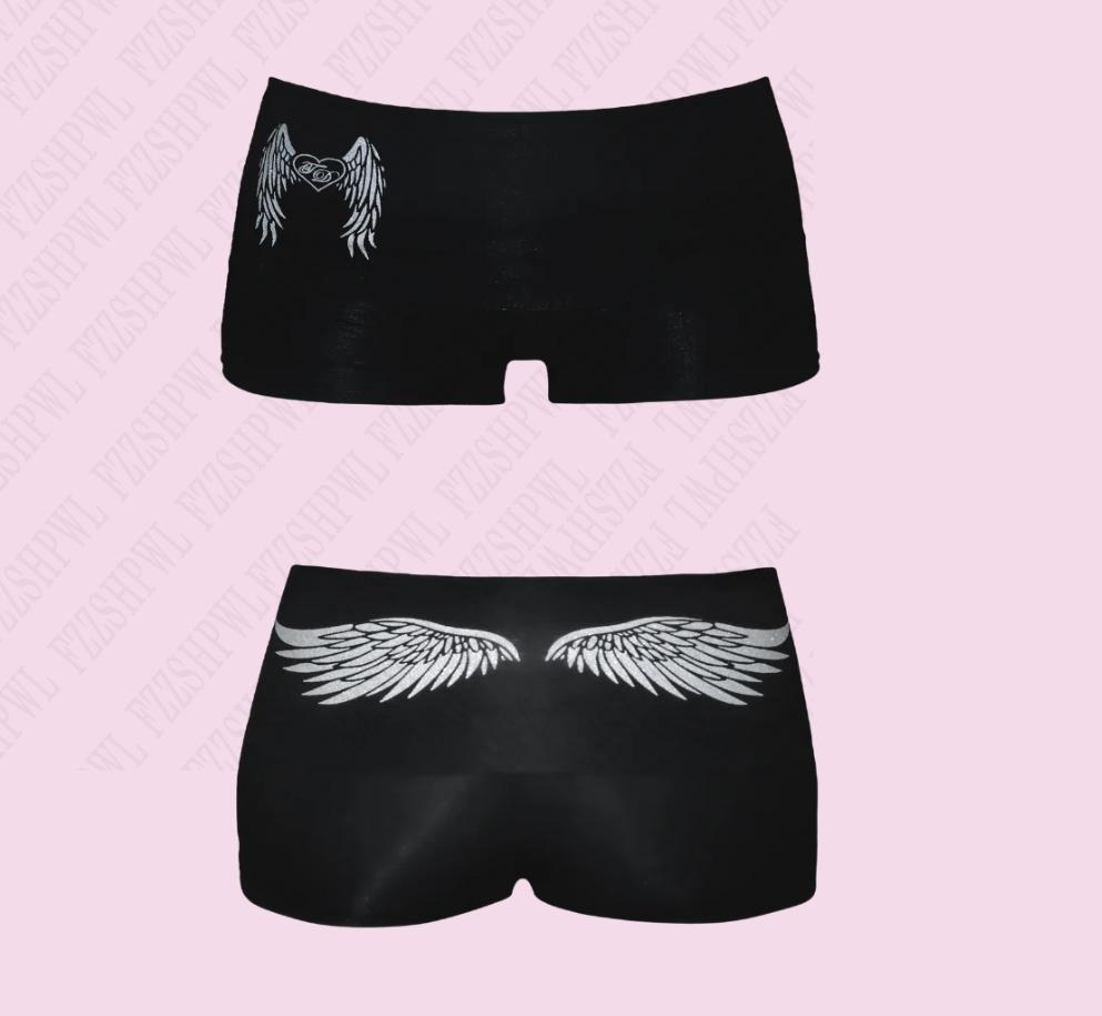 Y2K Retro Millennium 2000s top Women's patterned Printed Shorts Folding Vintage Shorts Stretch Slim Pants Fashion streetwear Emo