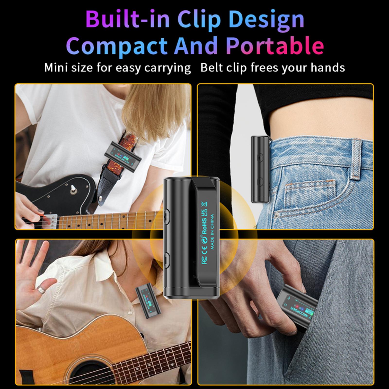 Guitar Audio Interface, Pocket Internal Recording Sound Card with Type-C for Live Streaming by iPad, iPhone, Android, PC Plug and Laptop Plug & Play