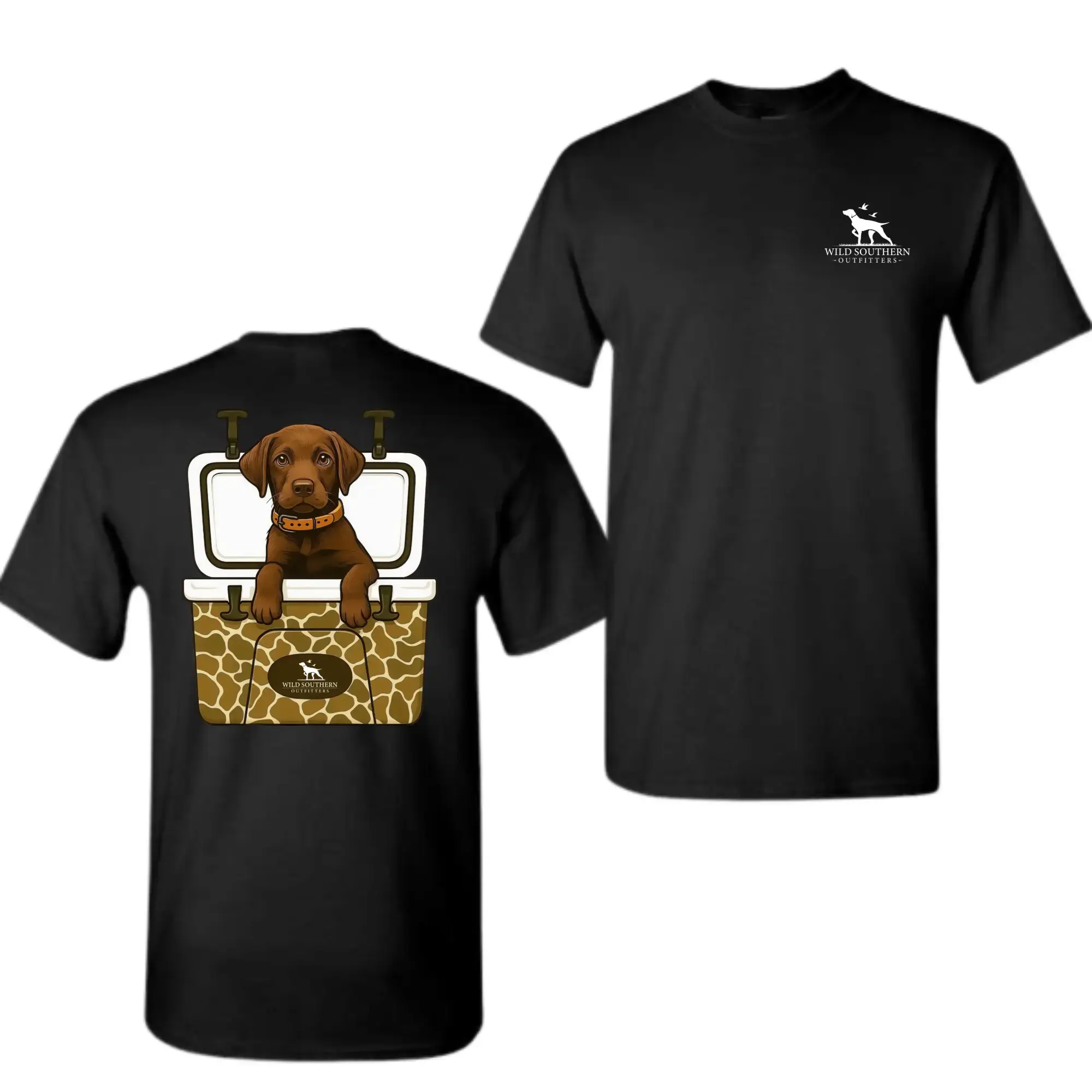 Labrador Cooler Graphic T-Shirt, Outdoor Hunting Dog Back Print Tee, Southern Style Casual Shirt for Men Women, Unisex Cotton Streetwear, Men Clothing Sale, Men’s Shirts, Southern Shirts, Men’s Summer T-Shirts, Outdoors T-Shirt outdoorfun