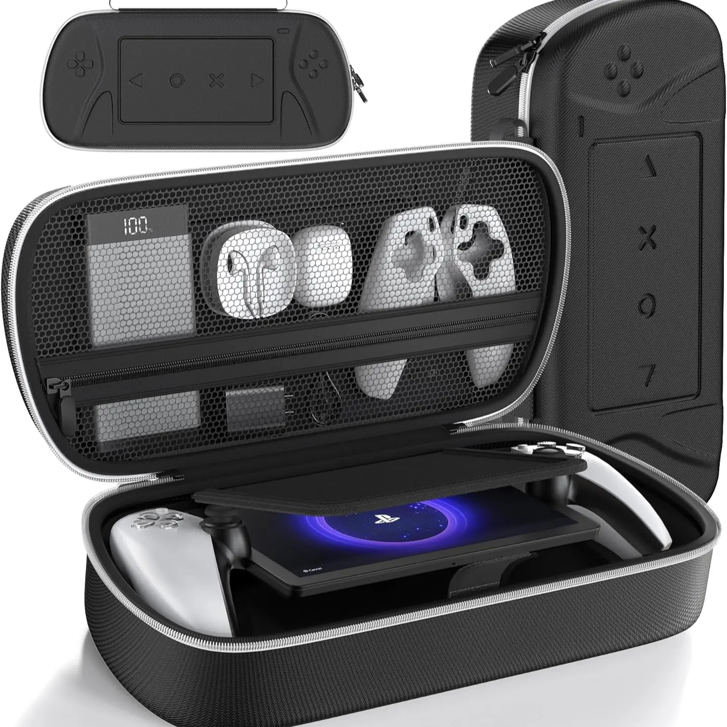 Case for PlayStation Portal Remote Player, Hard Lightweight Carrying Case for PlayStation Portal Accessories, Travel Case Cover Storage Bag for PS Portal Accessories Multifunctional Storage Storage Pouch