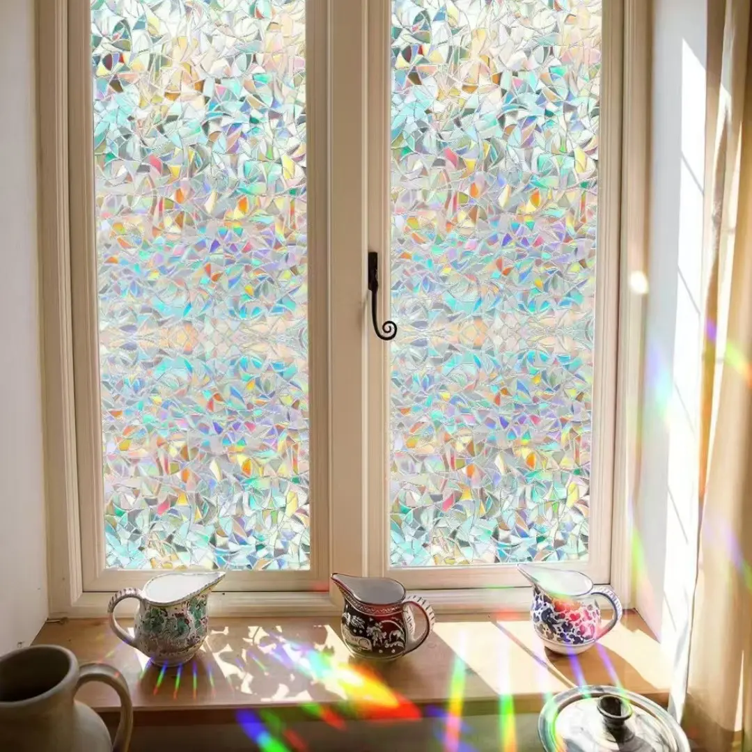 1 Roll (17.5" x 39.37") Window Privacy Film, Frosted Removable Glass Covering for Bathroom Window Stickers to Prevent Bird Strike, 16mil PVC Static Cling Decals for Glass Windows, Anti-Collision Window Clings, Sticker Decoration