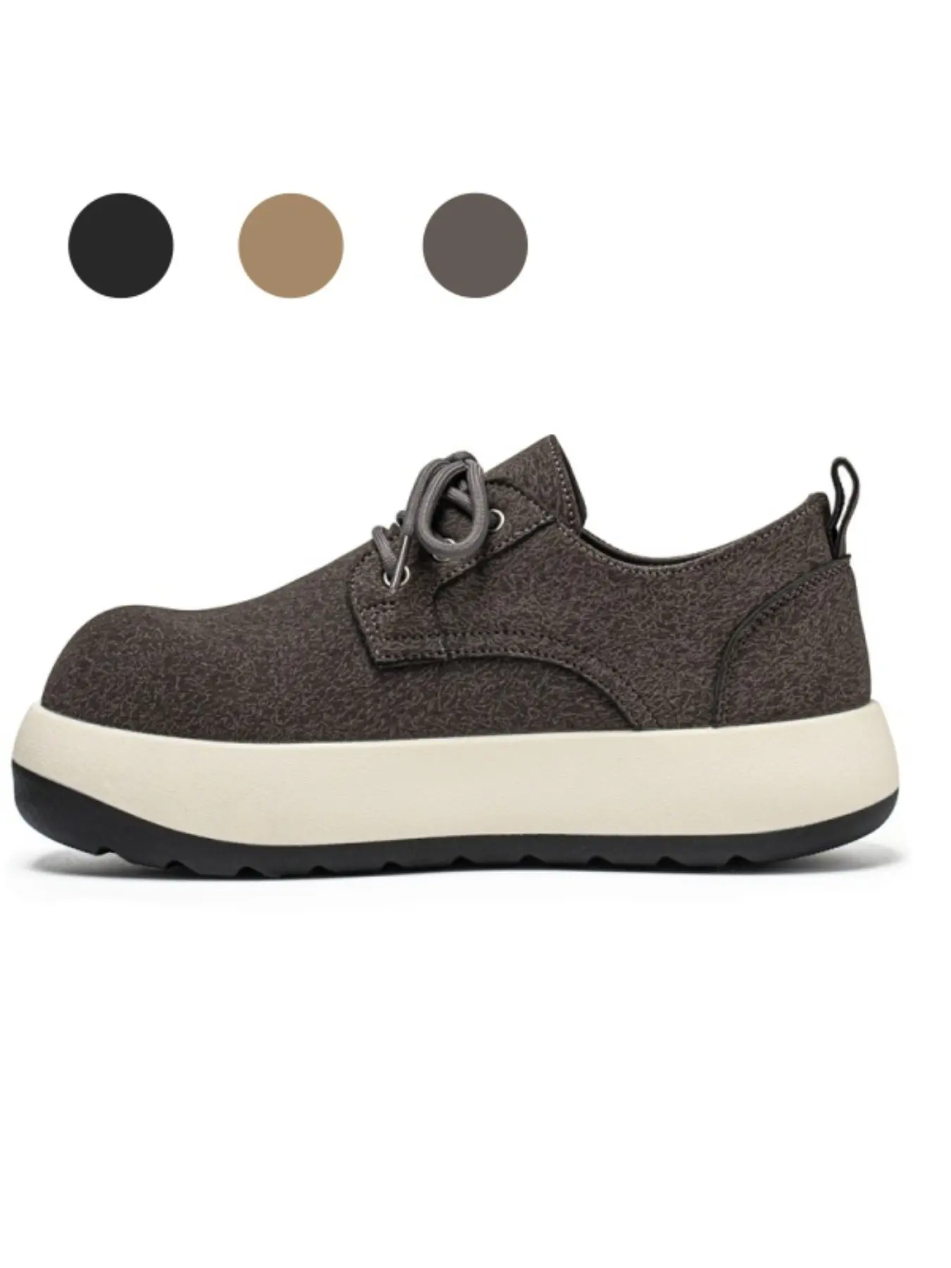 Men's Cute Thick Sole Non Slip Sneakers, Soft Breathable PU Leather, Sporty Style, All Seasons, Height Boosting, Anti-Slip, Casual Fashion Shoes