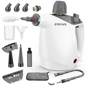 Phueut Pressurized Handheld Natural Steam Cleaner with 12 Replacement Parts - Handheld Steam Cleaning Tool for Home, Kitchen - Ideal Mother's Day Gift Ideas for Mom, Mothers Day Gift Ideas, Home Accessories,summerwins