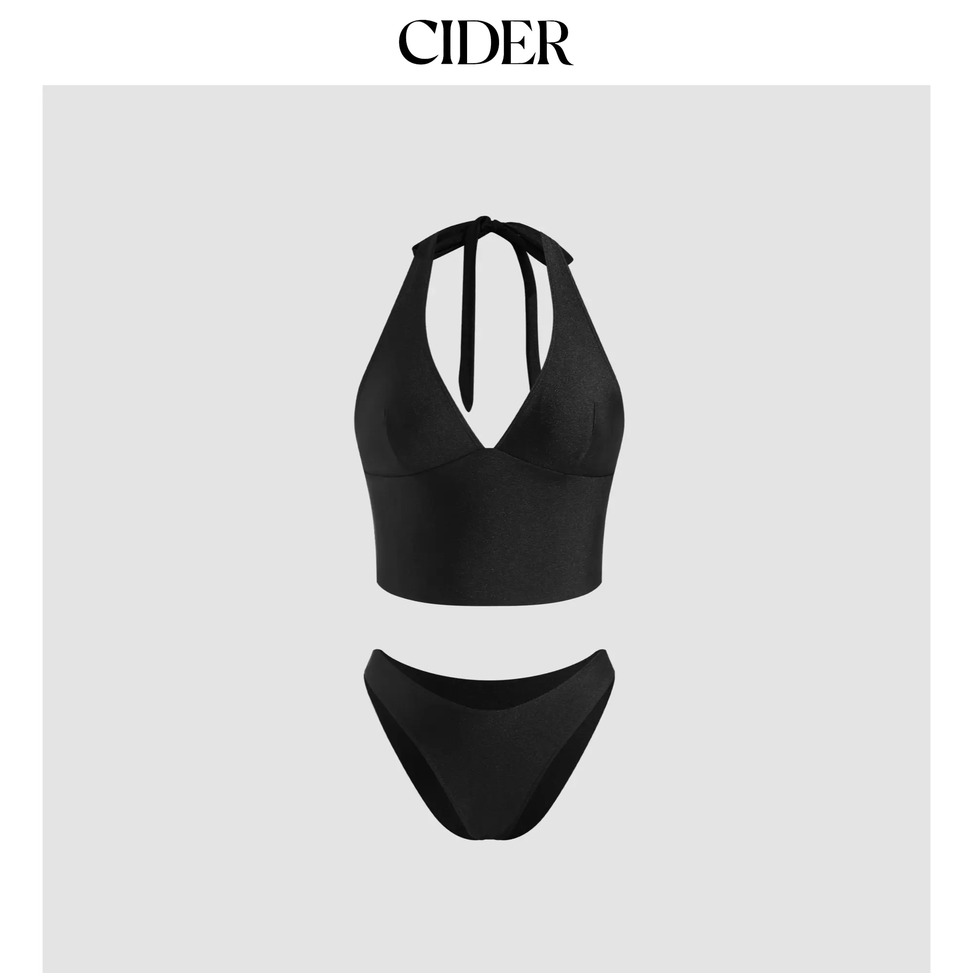 Cider Halter Neckline Bikini Set