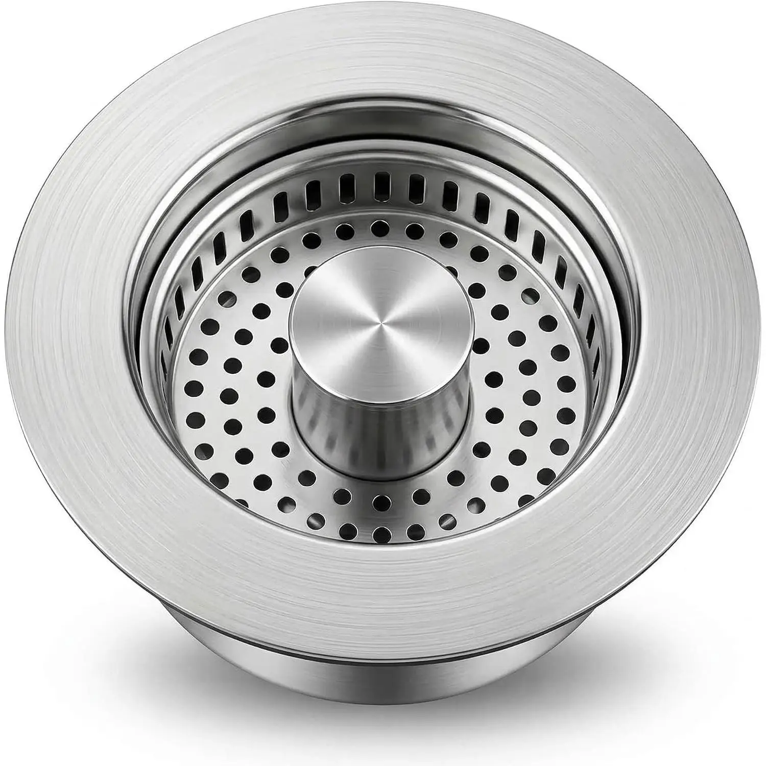3-in-1 Kitchen Sink Strainer and Stopper: Fine Mesh Drain Filter Basket and Removable Pop-Up Plug for  Garbage Disposal, Easy Clean  Fit