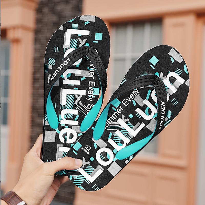 Men's Casual Flip-Flops, PVC Material, Medium Width, Less Than Ankle Height, Comfortable Beach Sandals, Non-Slip, Ideal for Home & Beach