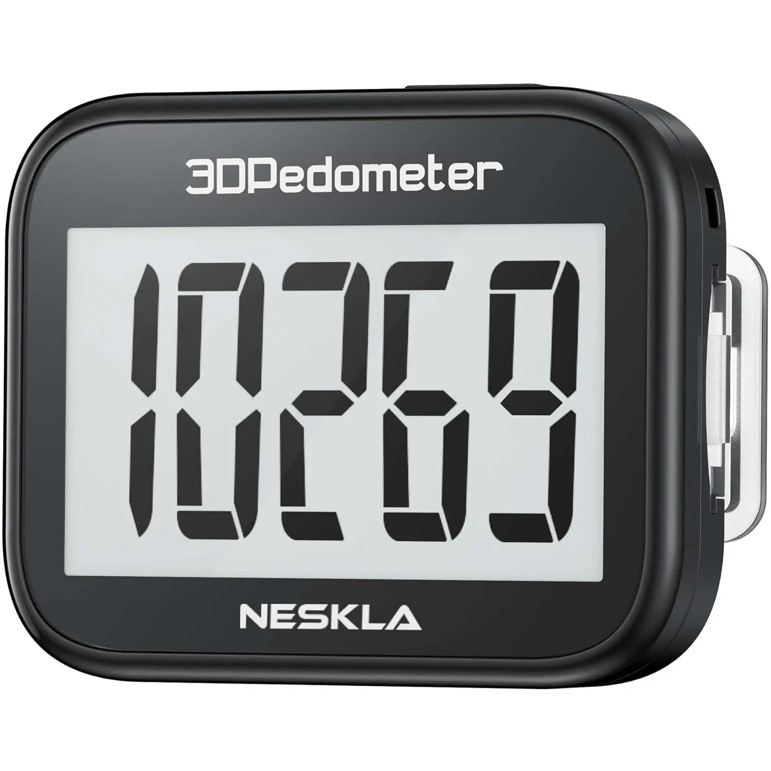 3D Pedometer for Walking, Simple Step Counter for Walking with Large Digital Display, Step Tracker with Removable Clip Lanyard, Accurately Track Steps for Men Women Kids Adults Seniors