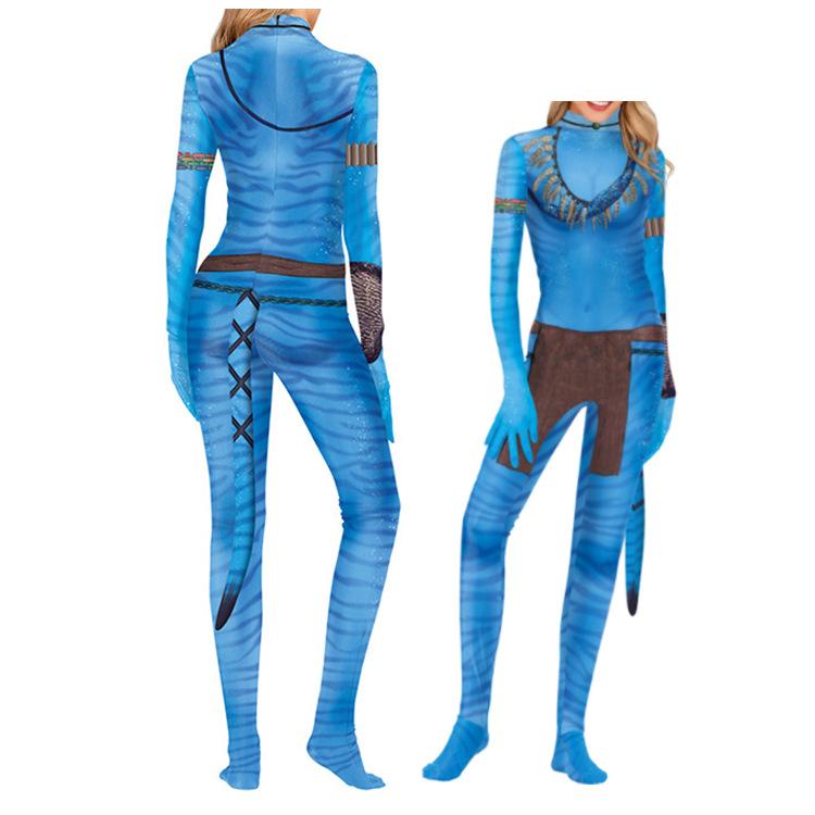 Avatar Halloween Costume For Adult Women Men  Avatar The Way of Water Tail Bodysuit Cosplay Alien Costume Birthday Party Clothes
