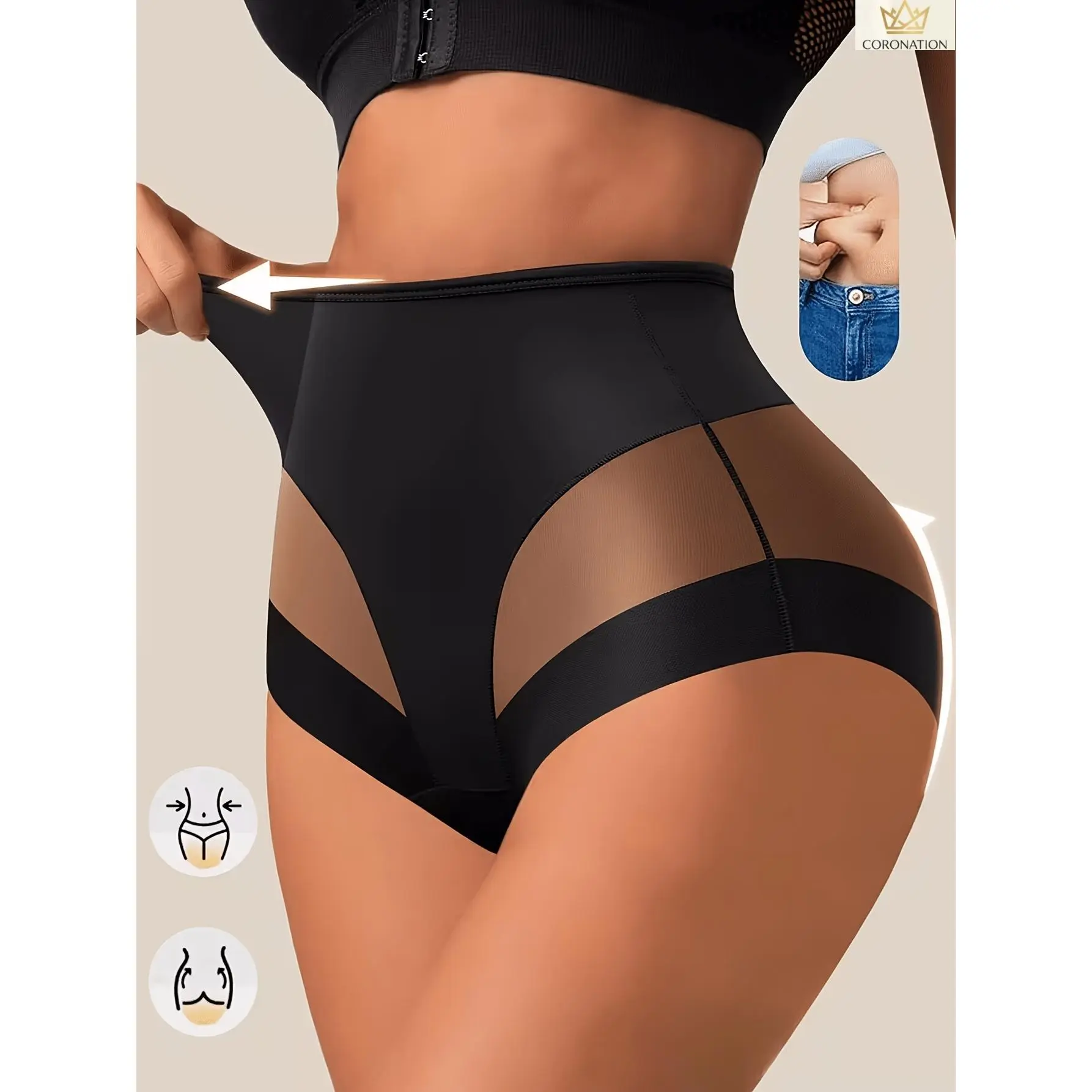Women’s High-Waisted Body Shapewear Shorts - Seamless Stretch Fabric, Tummy Control, Butt Lifting, Waist Slimming, Hip Enhancing, Invisible Seamless Look for Dresses, Everyday Wear