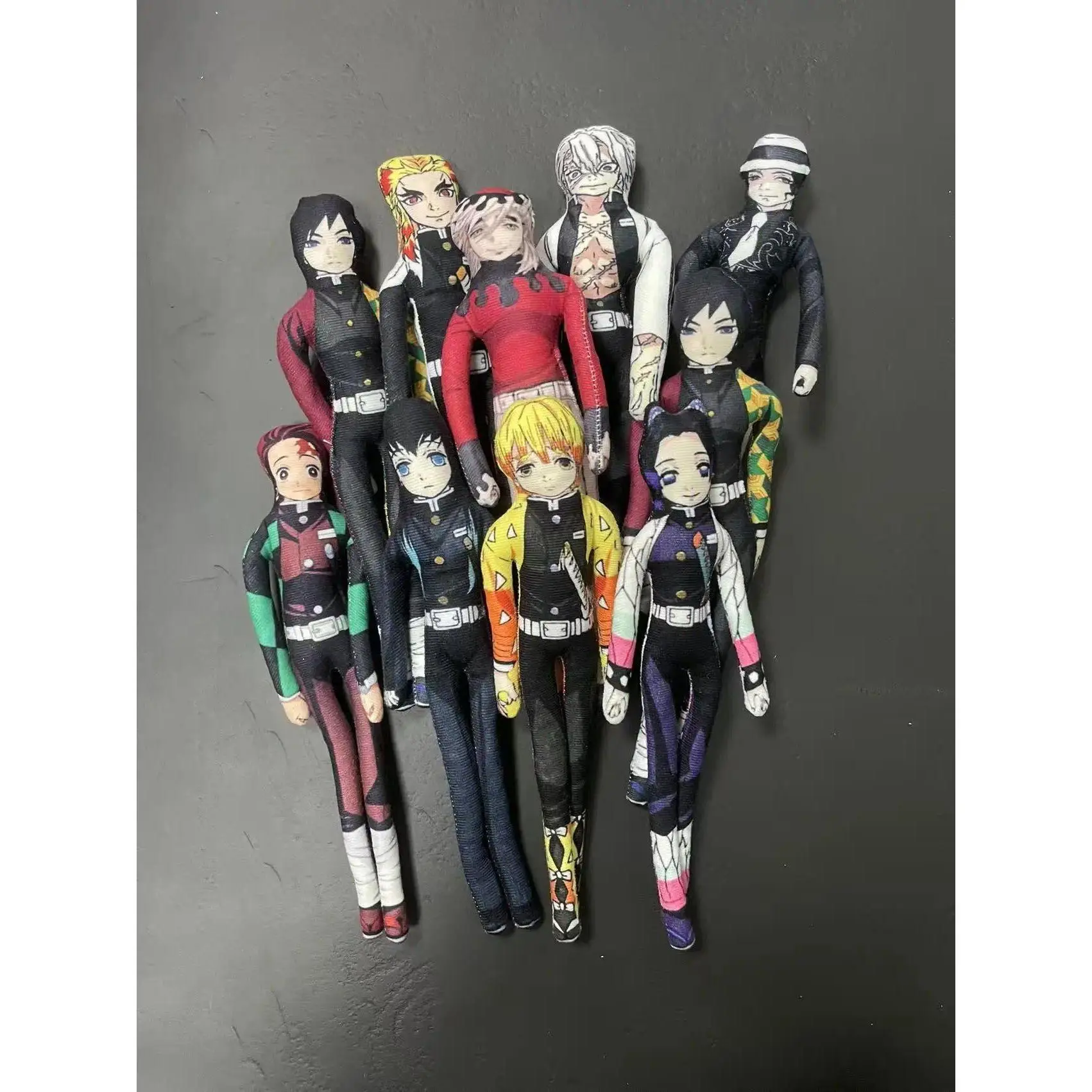 Poseable Toy with Wire Skeleton Abstract Body, 28cm Demon Slayer Tanjiro Nezuko Zenitsu Cosplay Plush Mouse Figure