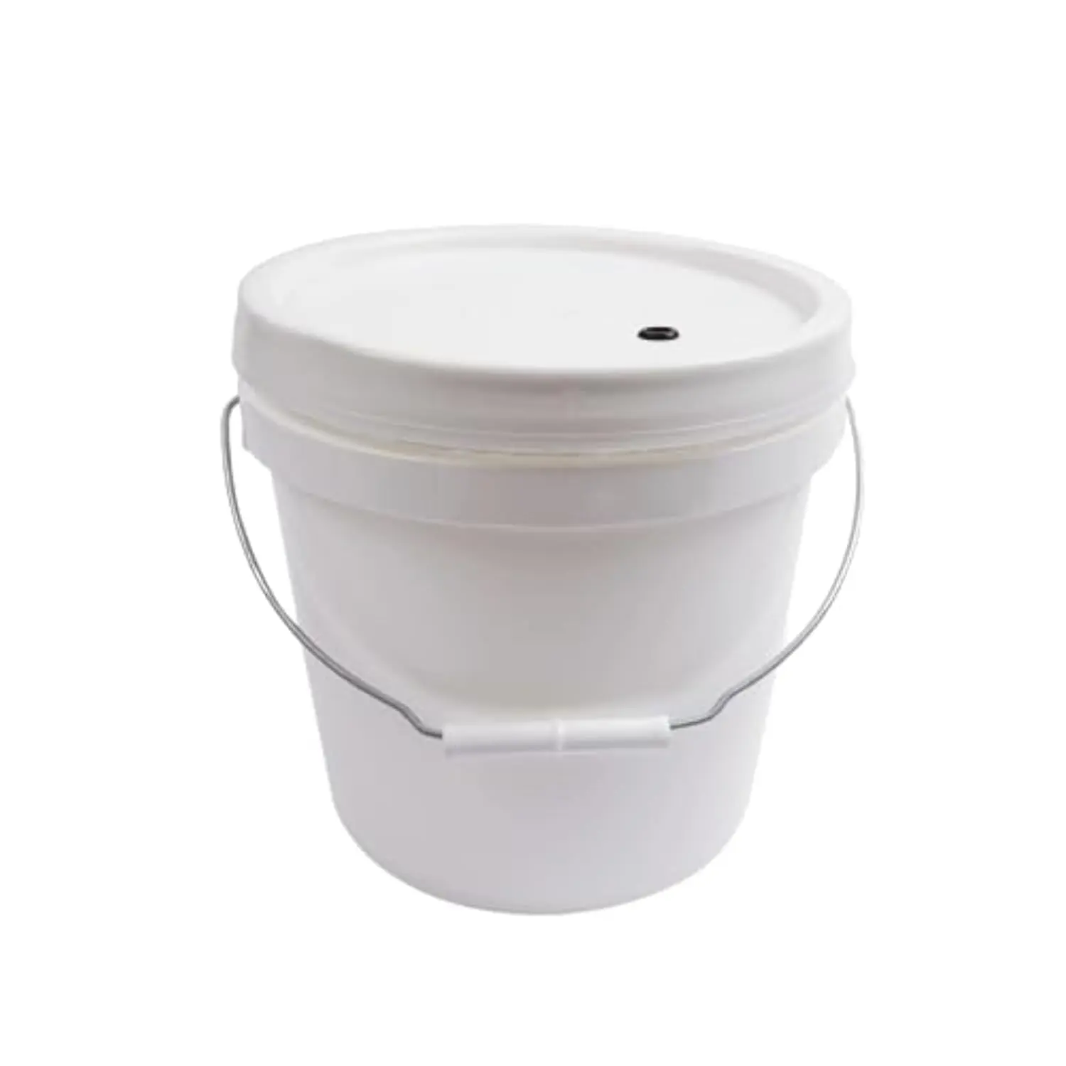 2 Gallon Fermenting Bucket with Lid White Food Grade Plastic Container with Handle BPA-Free for Beer Wine Beverages & Food Storage