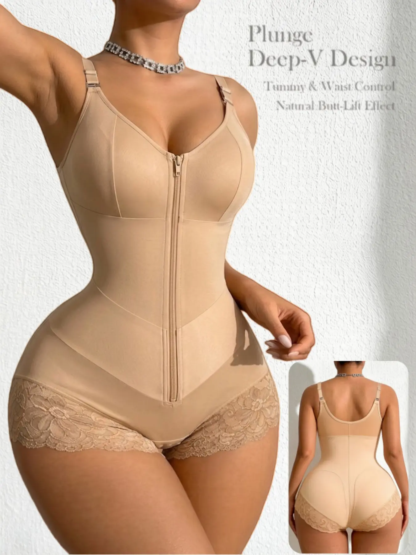 V-Shaped Belts Colombianas Moldeadoras Deep V Shapewear, Fajas, Butt Lifting, Tummy Control, Compression Waist Shaper, Flat Belly Shaper for Women Body Shaper Girdles Compression Garment, High-Elastic Bodysuit, Suitable For Training Or Sports