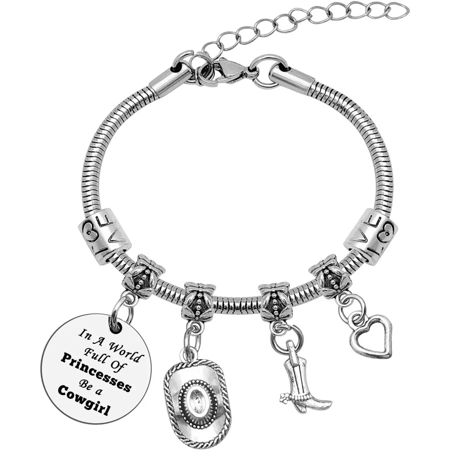 Cowgirl Boot Bracelet Cowgirl Gifts for Women Country    Cow girl Lover Gifts Cow girl Themed  for  Farm Lover Charm Bangle Christmas Birthday Present