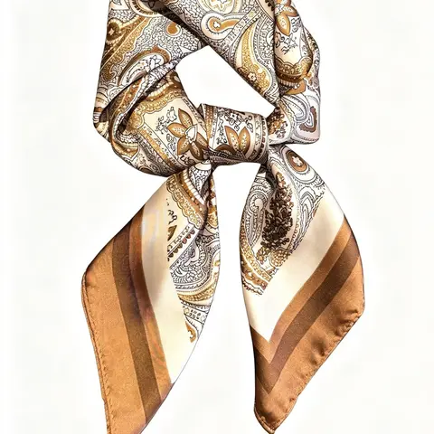 Women's Paisley Print Square Scarf, Boho Style Bandana for Women, Fashionable Hair Accessories for Daily Wear, Trendy All-match & Exquisite Scarf for Birthday Gift, Fashion Hair Scarves