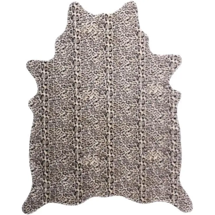 Faux Small Leopard Print Rug,  Rug 2.6x3.4 Small  Print  Rustic Area Rug for Bedroom     Decor  Cowhide