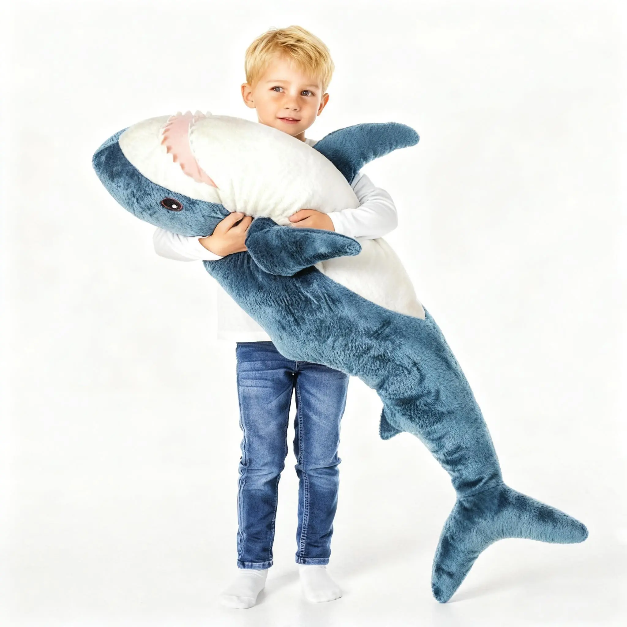 Shark Plush Pillow, Giant Shark Stuffed Toy, Stuffed Animal Gifts, Soft Cuddly Gift, Soft Adorable Stuffed, Super Soft and Huggable, Ideal Gift for Boys, Girls, and Girlfriends, Perfect for Kids