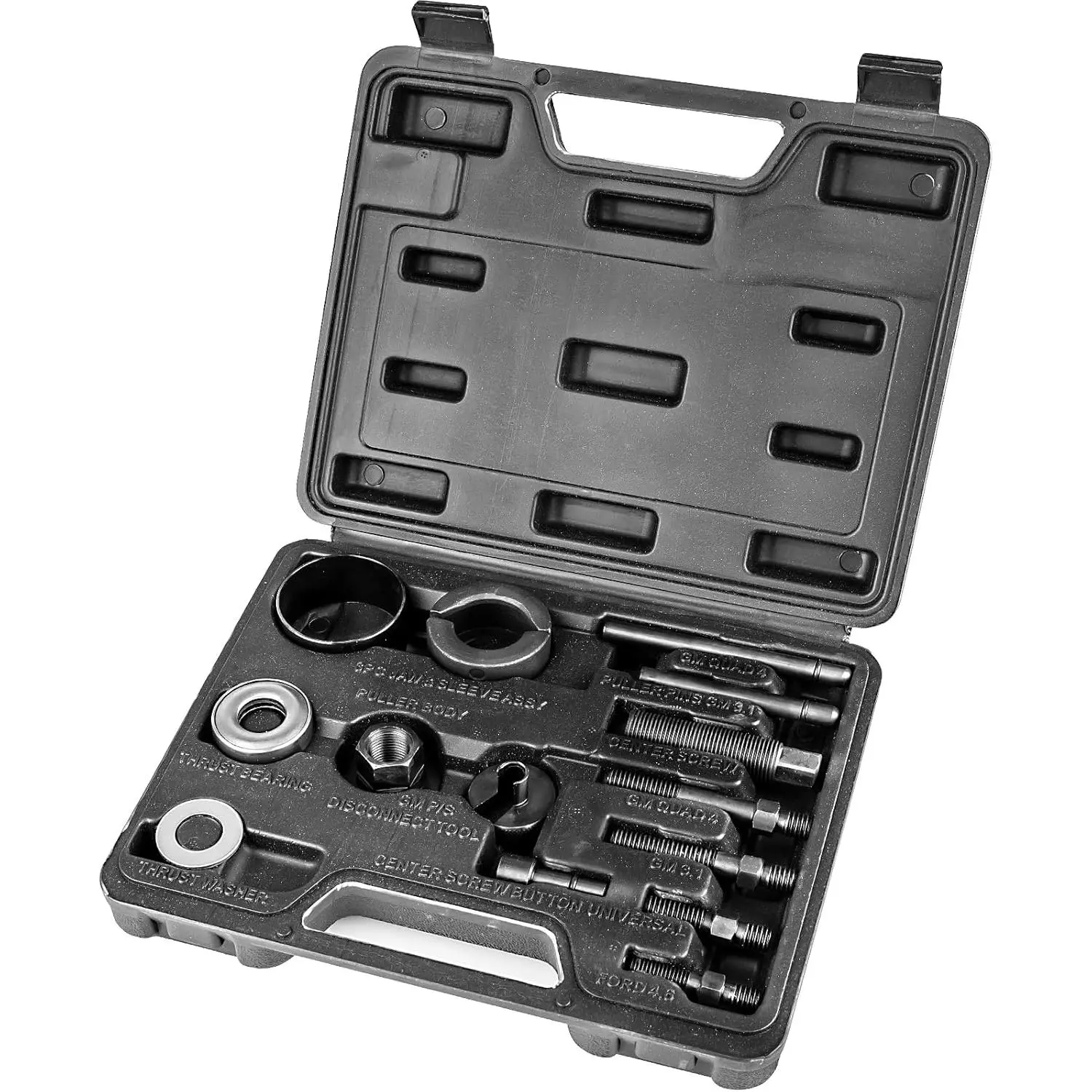14PCS Power Steering and Alternator Pulley Tool Kit, Replace Vehicle Steering Pump and Car Repair Tools, Essential Car Repair Tools for Mechanics with Storage Case