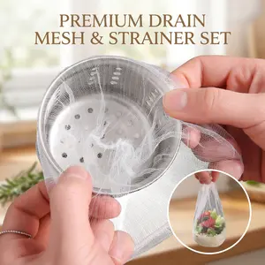 300 Counts Disposable Dishwashing Sink Drain fine mesh strainer Mesh Bag, has excellent stretchability for easy use-YY1