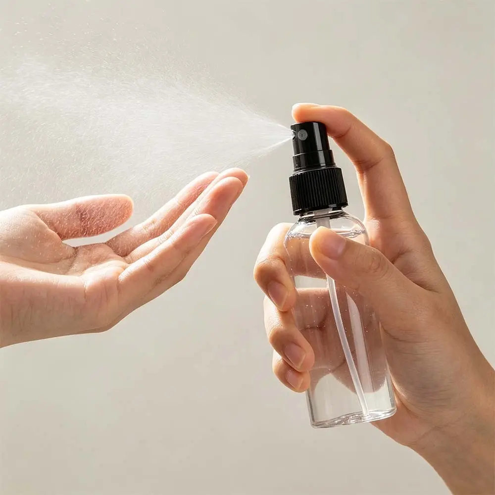 2pcs Mini Compact Press Spray Bottle, Leak-Proof, Ideal for Makeup, Disinfection, Fragrance, Perfume, Toner, Alcohol, Fine Mist, Portable