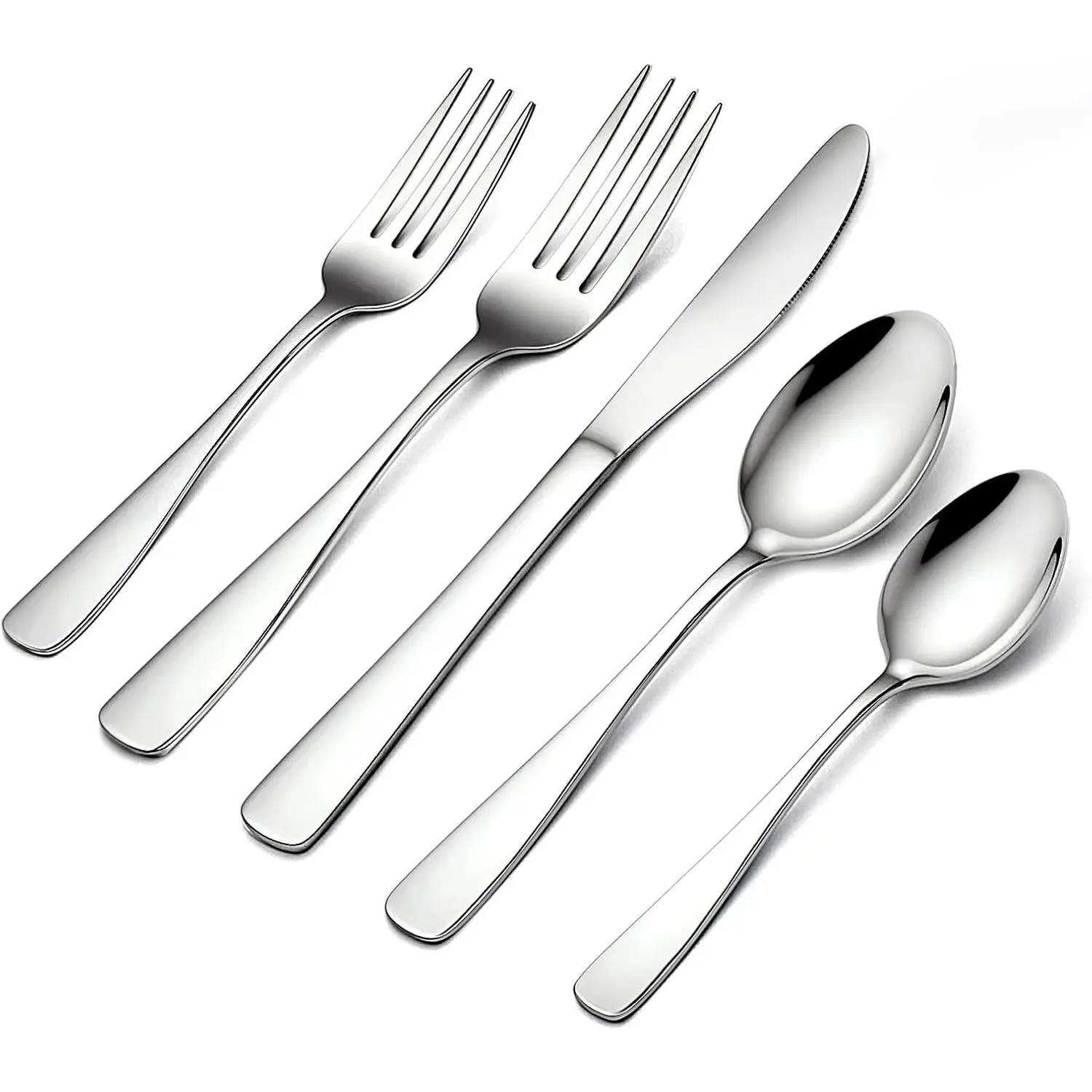 20 count Silverware Set - Stainless Steel Silverware Sets for 4 Include Spoon, Forks, , Mirror Polished Flatware Set for , Kitchen, Restaurant, Dishwasher Safe