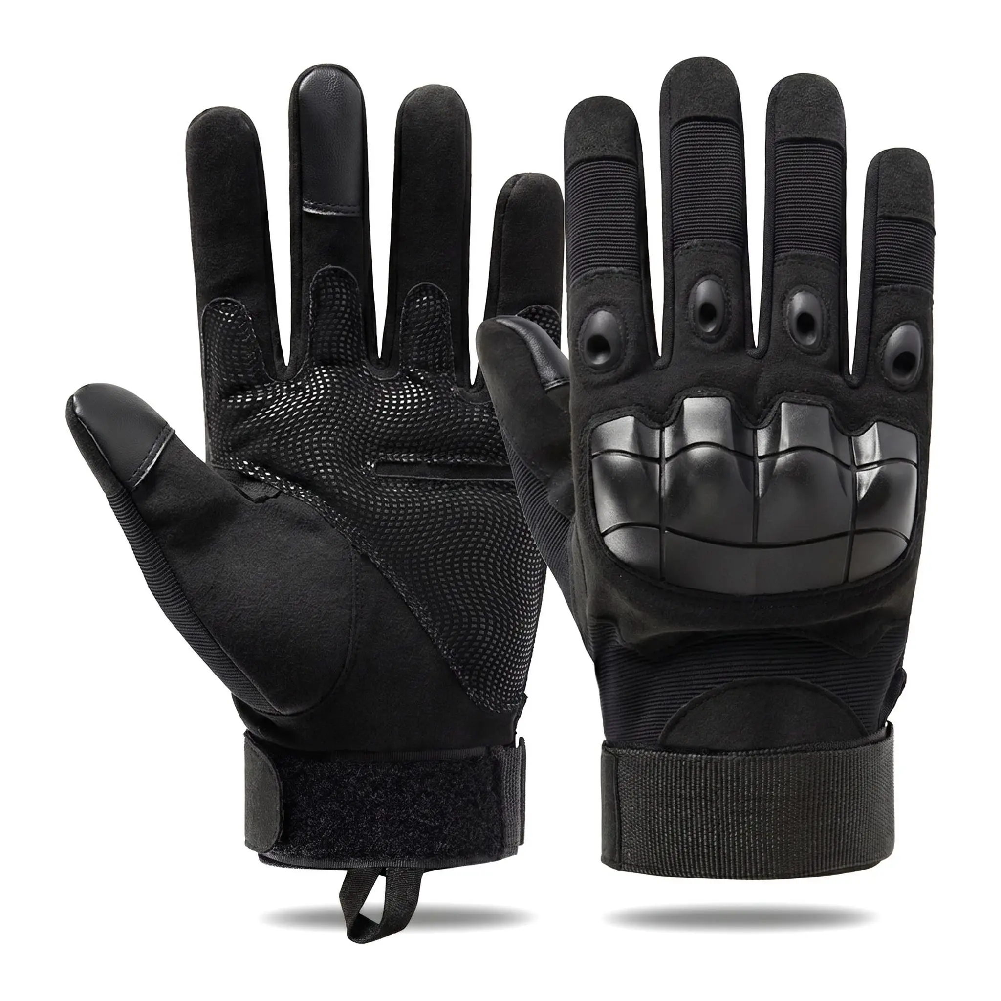 Tactical Full Finger Gloves, Touchscreen, Breathable, Non-Slip Outdoor Gloves for Motorcycle Riding, Cycling, Hiking, Camping, Training, Men & Women