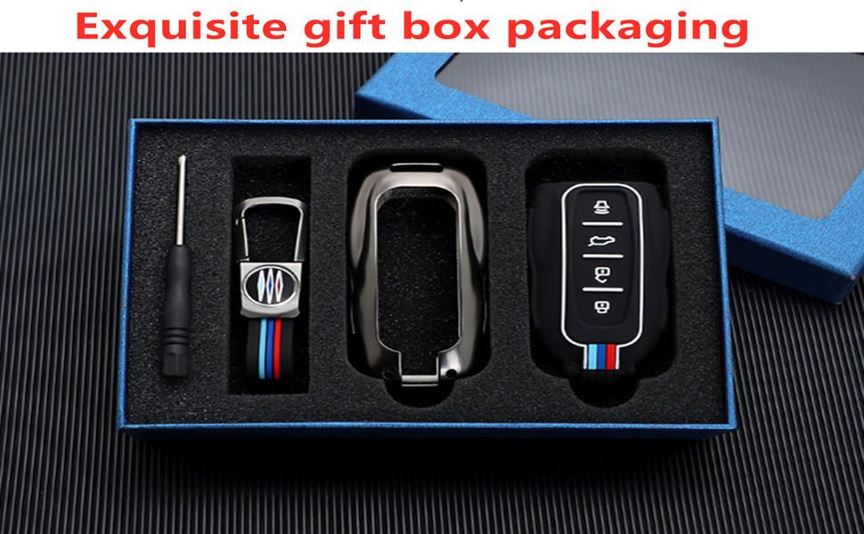 Zinc Alloy Car Key Cover Cases Compatible with Ford Edge Explorer F-150 F-250 Fusion Mondeo 5 Buttons with Fluorescent Tricolor Strip (Matte) Zinc Alloy Car Key Cover Cases Compatible with Ford Edge Explorer F-150 F-250 Fusion Mondeo 5 Buttons with Fluorescent Tricolor Strip (Matte)