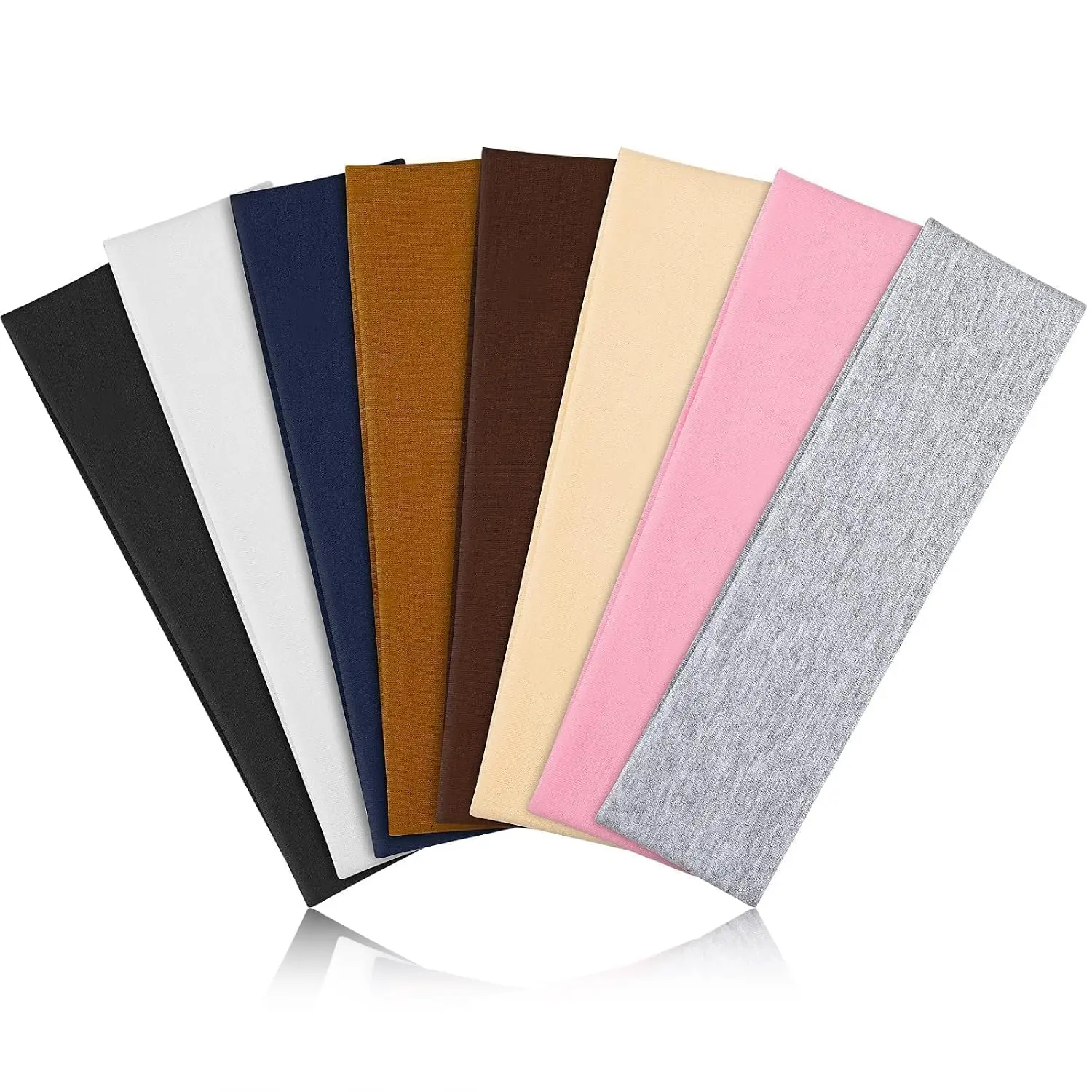 Headbands for Women: 8 count  Bands for Women's Hair Accessory Stocking Stuffers Non Slip Stretchy Fabric Headband for Workout  Yoga Running Christmas Birthday Valentines Day Gifts for Women