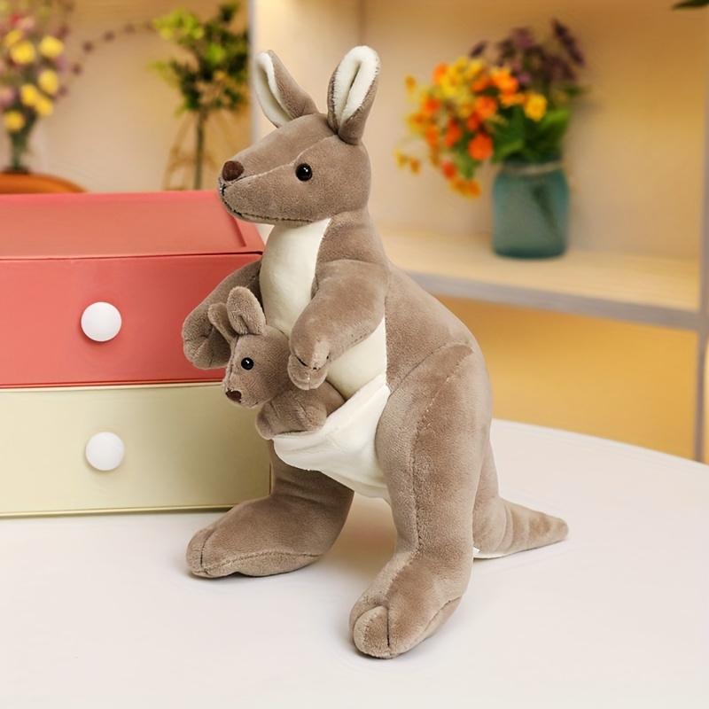 2-in-1 Kangaroo Family Plush Toy, Cute Kangaroo Mom and Mini Kangaroo Stuffed Animal Plush Doll, Australian Kangaroo Plush Doll, Perfect Gift for Halloween, Christmas, Thanksgiving, and Easter weighted rare Cartoon Gorilla Backpack Whale Shark Kawaii