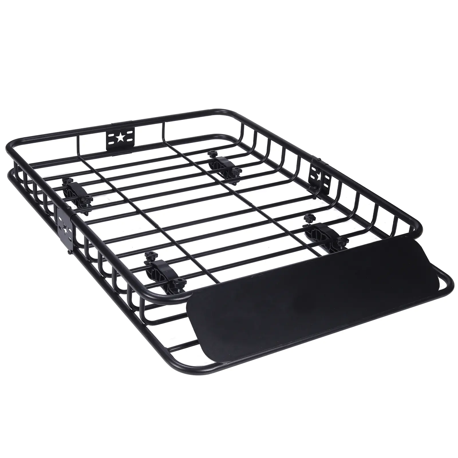 Heavy Duty Global Roof Rack Cargo Basket for SUVs, Trucks & Cars – 220lb Capacity – Extra Luggage & Gear Storage – Sturdy Steel Construction – Includes 15 Cubic Feet Waterproof Rooftop Cargo Bag – Fits Most Vehicles