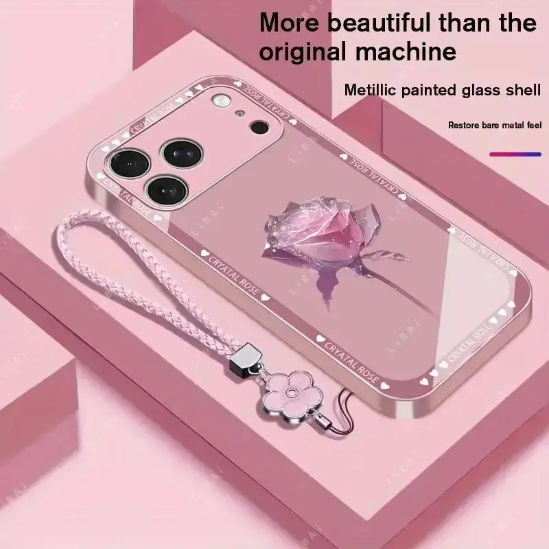 iPhone 11-17 Series Premium Phone Case |   Free Four-Leaf Clover Lanyard |   Drop-Proof & Anti-Fingerprint
