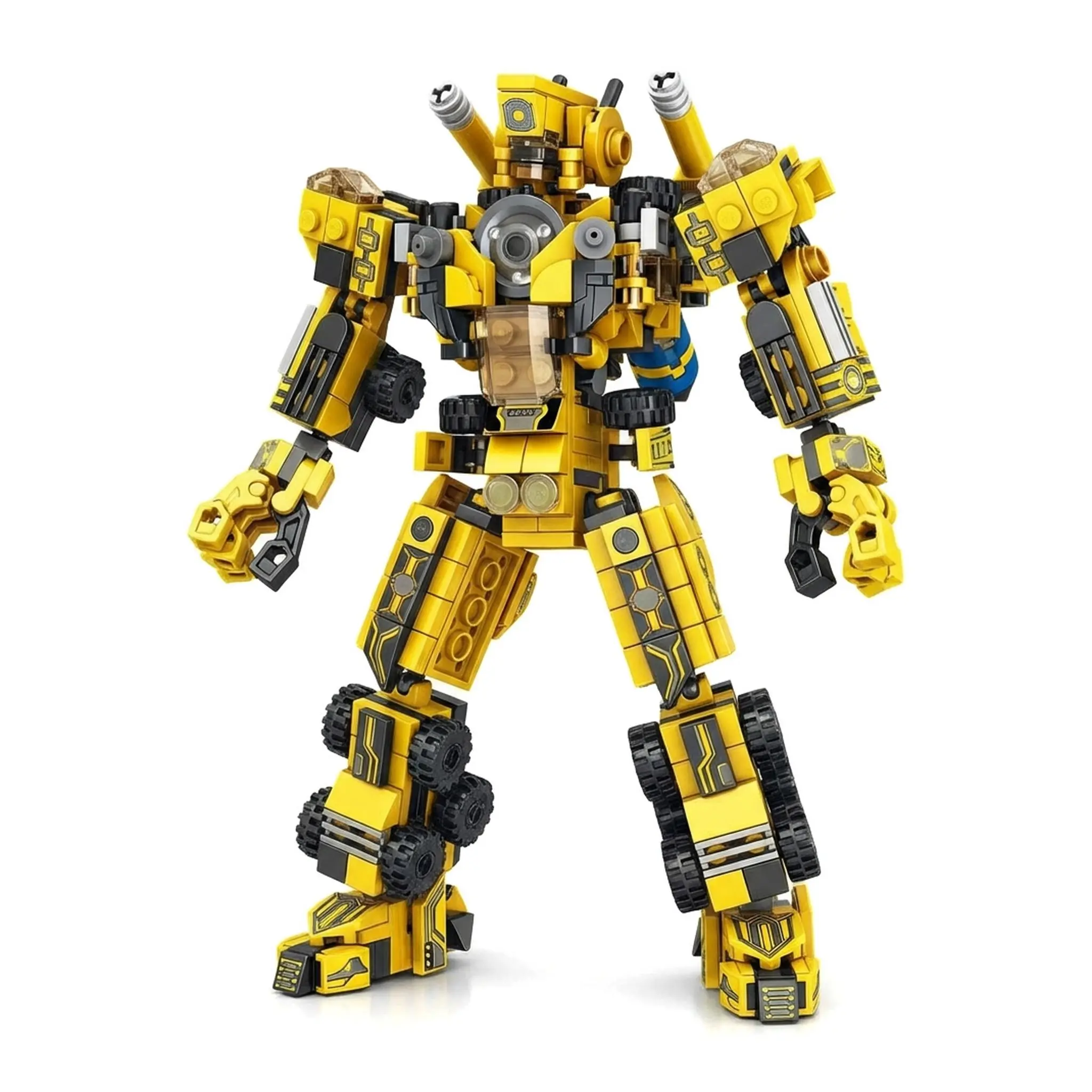 Wingtop 25 In 1 Deforming Robot Model Building Kits - 573 PCS STEM Engineering Vehicles, Excavator Shaped Model Building Kits, Creative Educational Toy Gift for Kids Ages 6-12, Brick Model Building Kits, 12 Different Engineering Vehicles