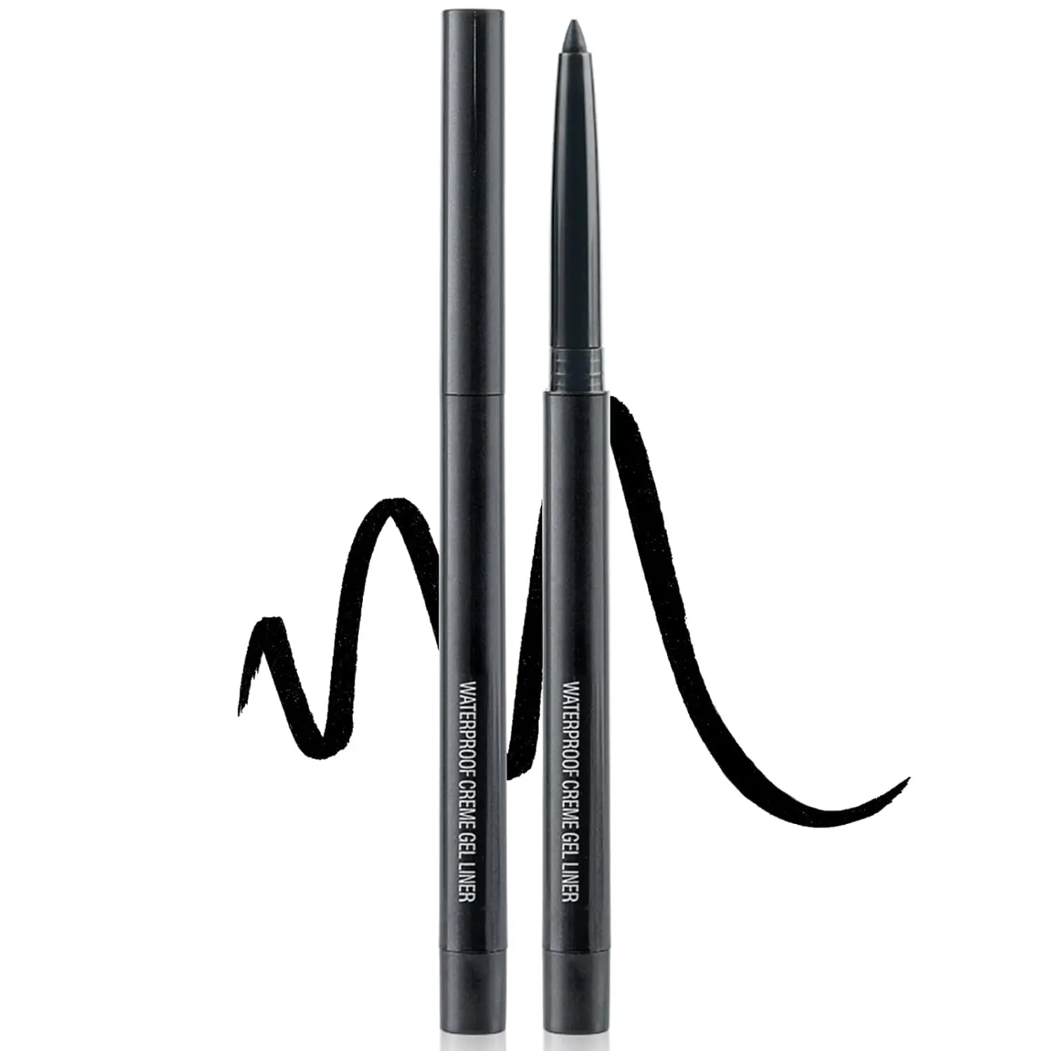 Black Waterproof Eyeliner Pencil - Cosmetic Makeup Product, Quick-Drying, Long-Lasting, Pigmented, Multi-Use, Smudge-Proof Eye Liner for Daily Makeup, Long Wear Eyeliner, Eye Pencil Eyeliner