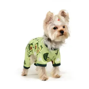4-Legged Dog Pajamas Pet Clothing - All-Season Lightweight Breathable Cotton Fabric Sleepwear, No Import General Use Onesie for Small-Medium-Large Dogs