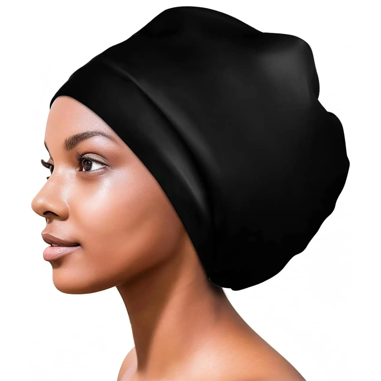 Extra Large Waterproof Swimming Cap for Women and Men with Braids and Locs, Perfect for Summer Pool Vacations
