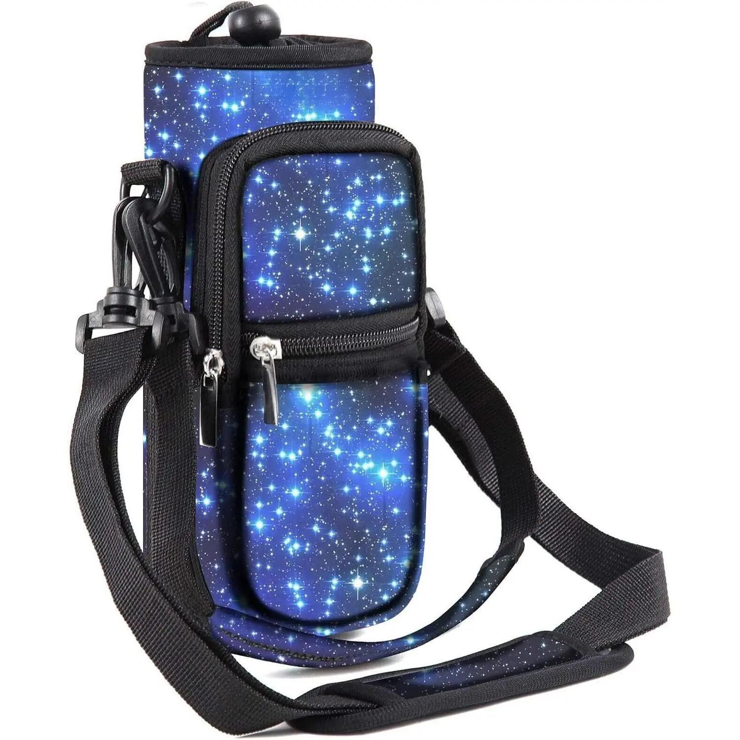 Water Bottle Carrier Bag with Strap 25/32/40 oz Crossbody Bottle Holder with Phone Pocket Sling Sleeve Insulated Neoprene Water Bottle Pouch for Walking Travelling