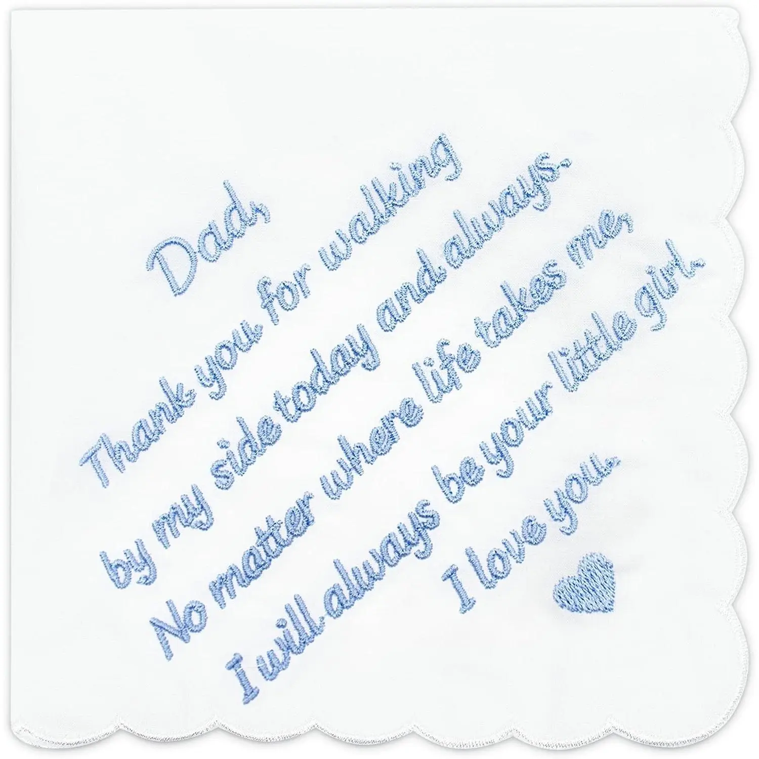 Bride Gifts Something Blue Gift for Bride Groom Mother Father of the Bride Mother in Law Handkerchief (Blue/White)