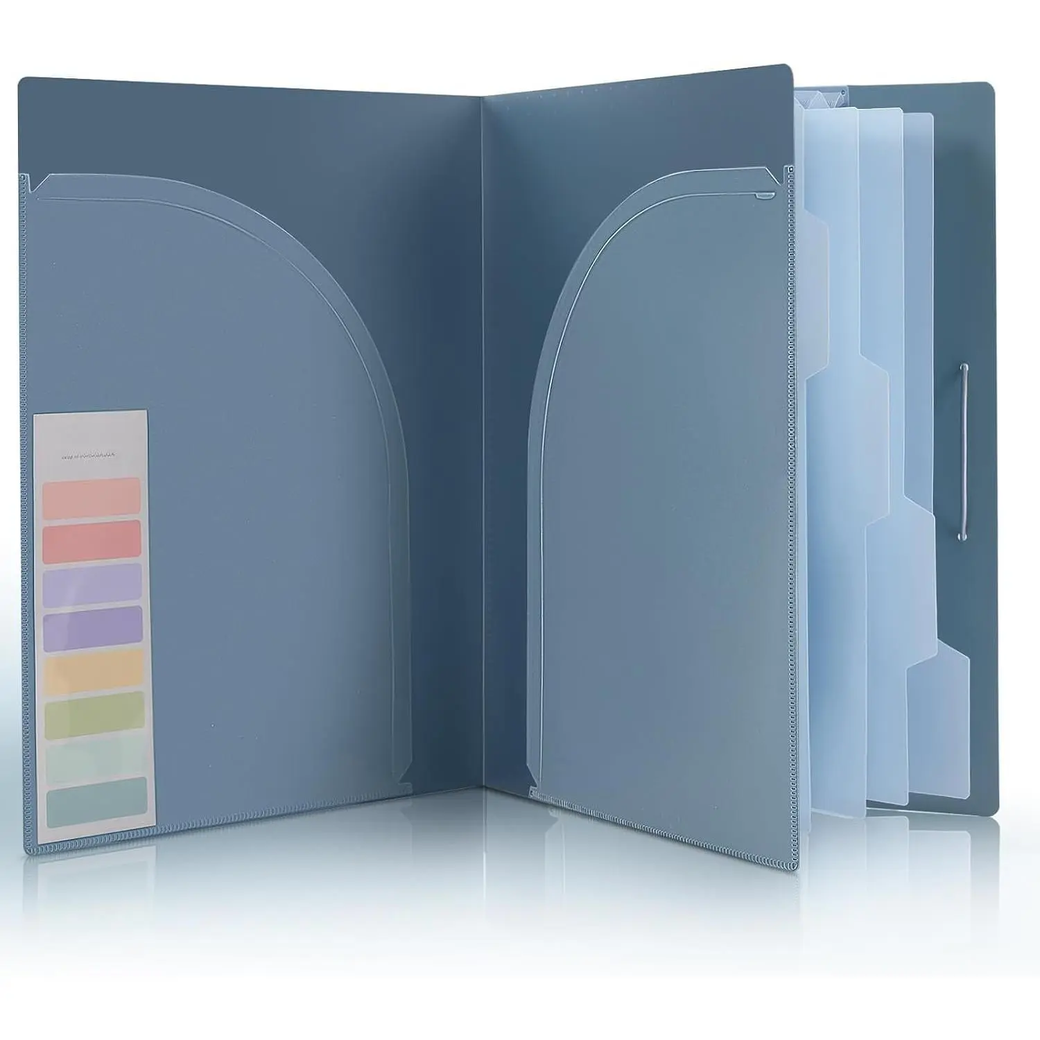 Accordion File Organizer, 5 Pocket Expanding File Folders with Pockets, Document Organizer, Portable Paper Organizer,School Office Supplies Blue