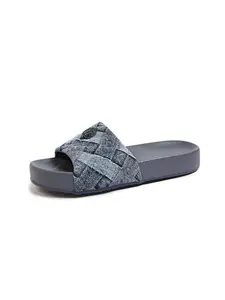 Eagle Head One-Word Colorful Large Size Outdoor Luxury Women's Rhombus Sandals, Summer Beach Shoes for Women, Fashionable and Comfortable