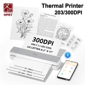 Hprt Mt610/mt610pro Portable A4 Thermal Printer, Bluetooth-compatible Wireless Inkless, 203dpi/300dpi, Ideal for Office, Travel, Photos