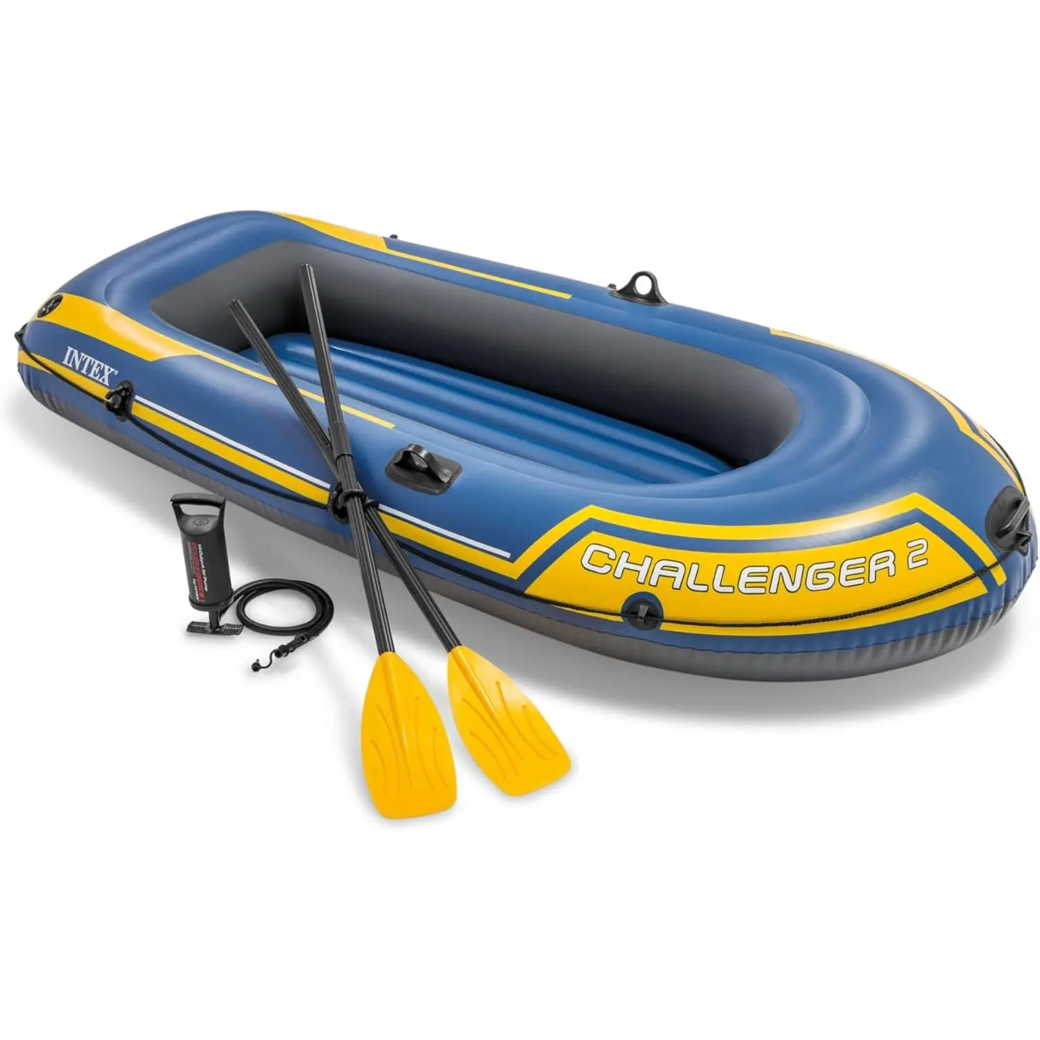 Inflatable Boat Set: Includes Deluxe 48in Boat Oars and High-Output Pump