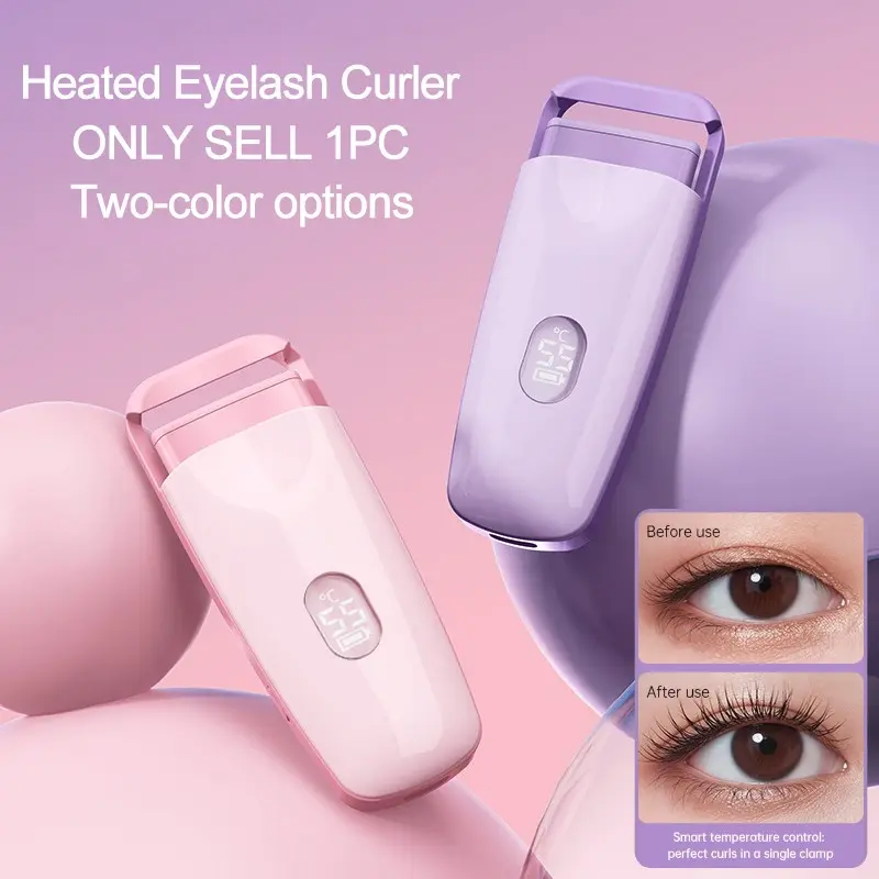 Electric Beauty Eyelash Curler with Screen Display, Rechargeable Lash Tool Portable Design, Large Window for Easy Use, Long-Lasting Curling Lashes, Heated Lash Curler