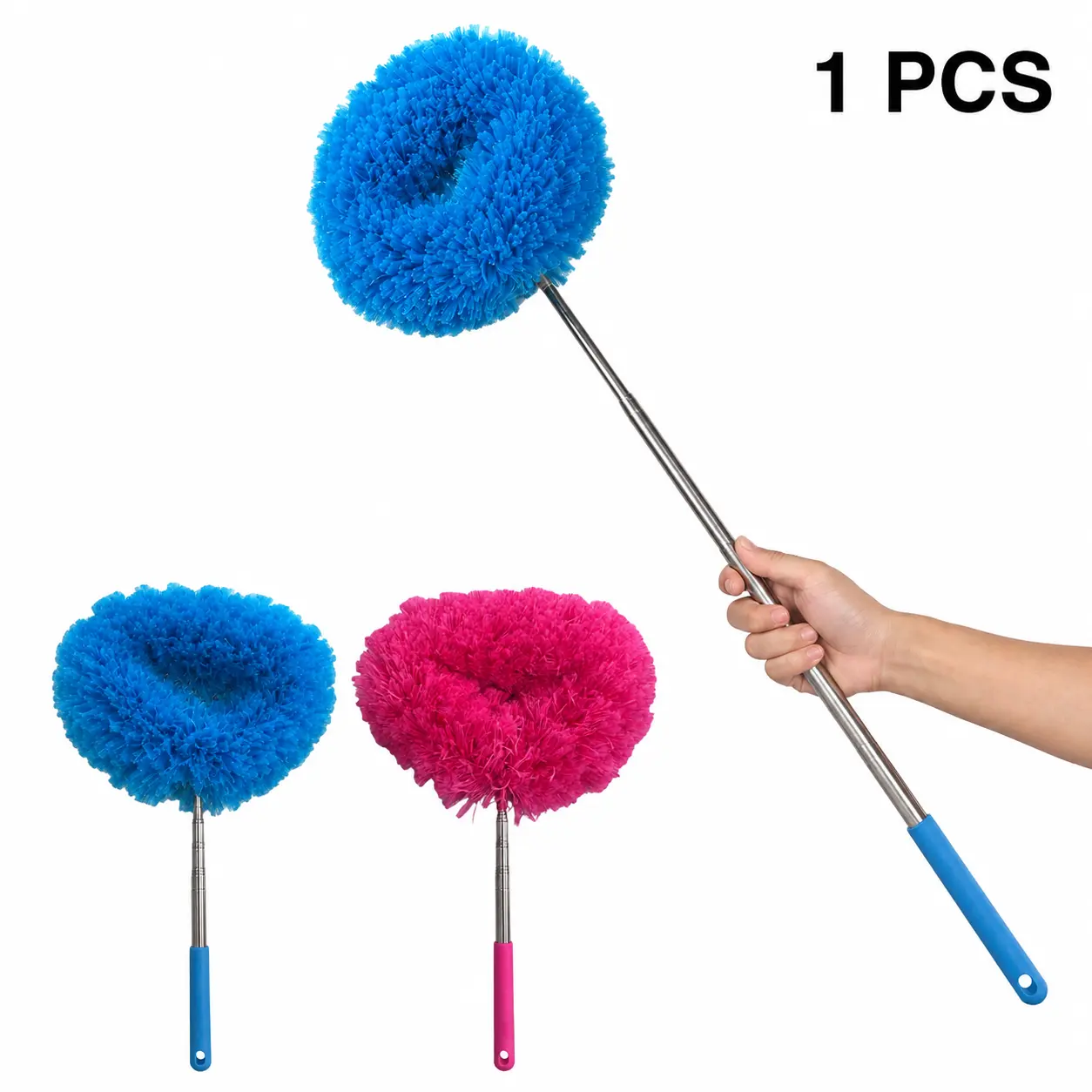 Long Extendable Microfiber Dust Lock Duster, Reusable Cleaning Tool for Ceiling Fans, Walls and Hard-to-Reach Corners