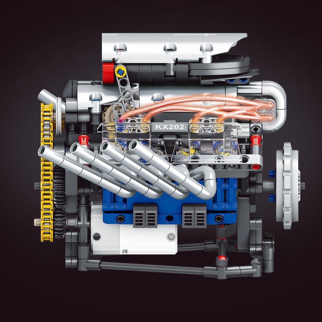 V8 Electric Engine Building Blocks Set, Programmable Phone Remote Control, Mechanical Assembly Model, Desktop Decoration, Perfect Gift