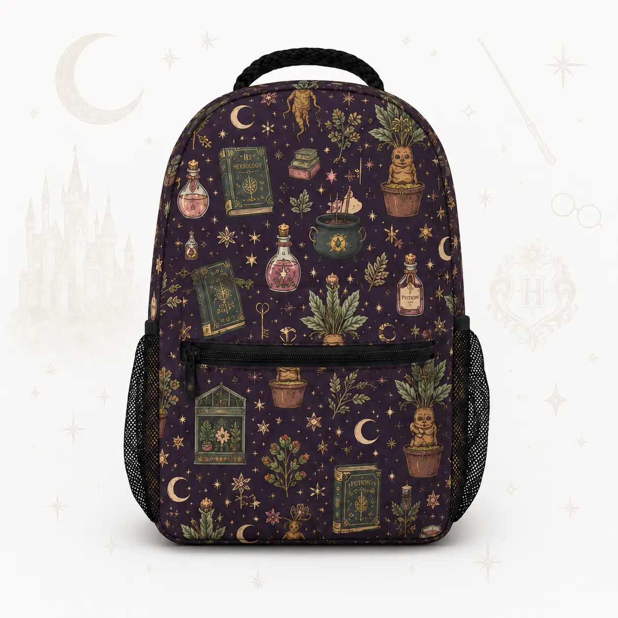 Harry Potter Backpack Hogwarts Witchcore School Bag Magic Dark Academia Travel Backpack for Teens,sport backpack shopping