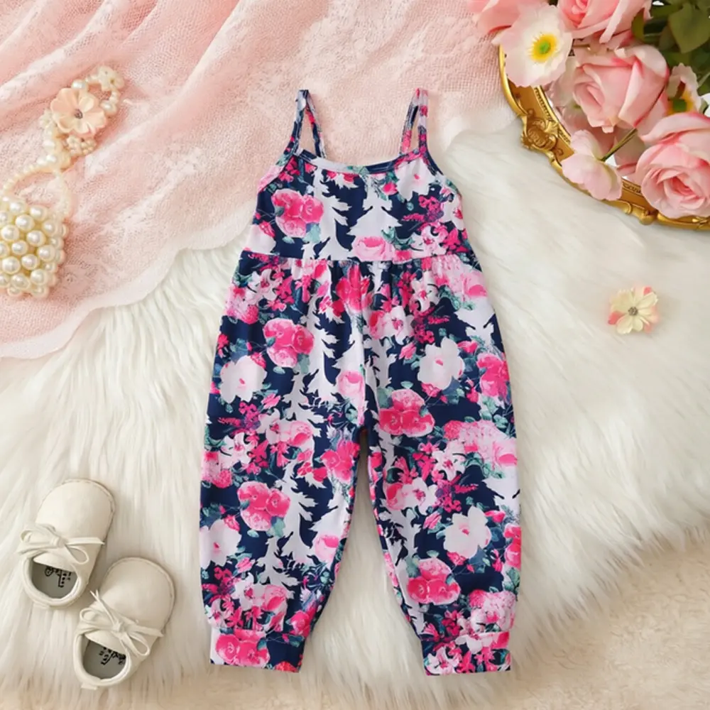 Kids Girls Fashion Sleeveless Print Jumpsuit Children Girls Stylish Jumpsuit for Daily Wear,for Outdoor