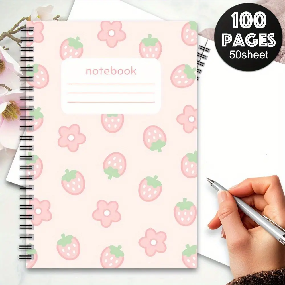 1Pc aesthetic pink spiral notebook, school supplies, travel diary, Girly Office Supplies, personal organizer, office plan, perfect gift for friends and sisters, endless notebook, blank sketchbook